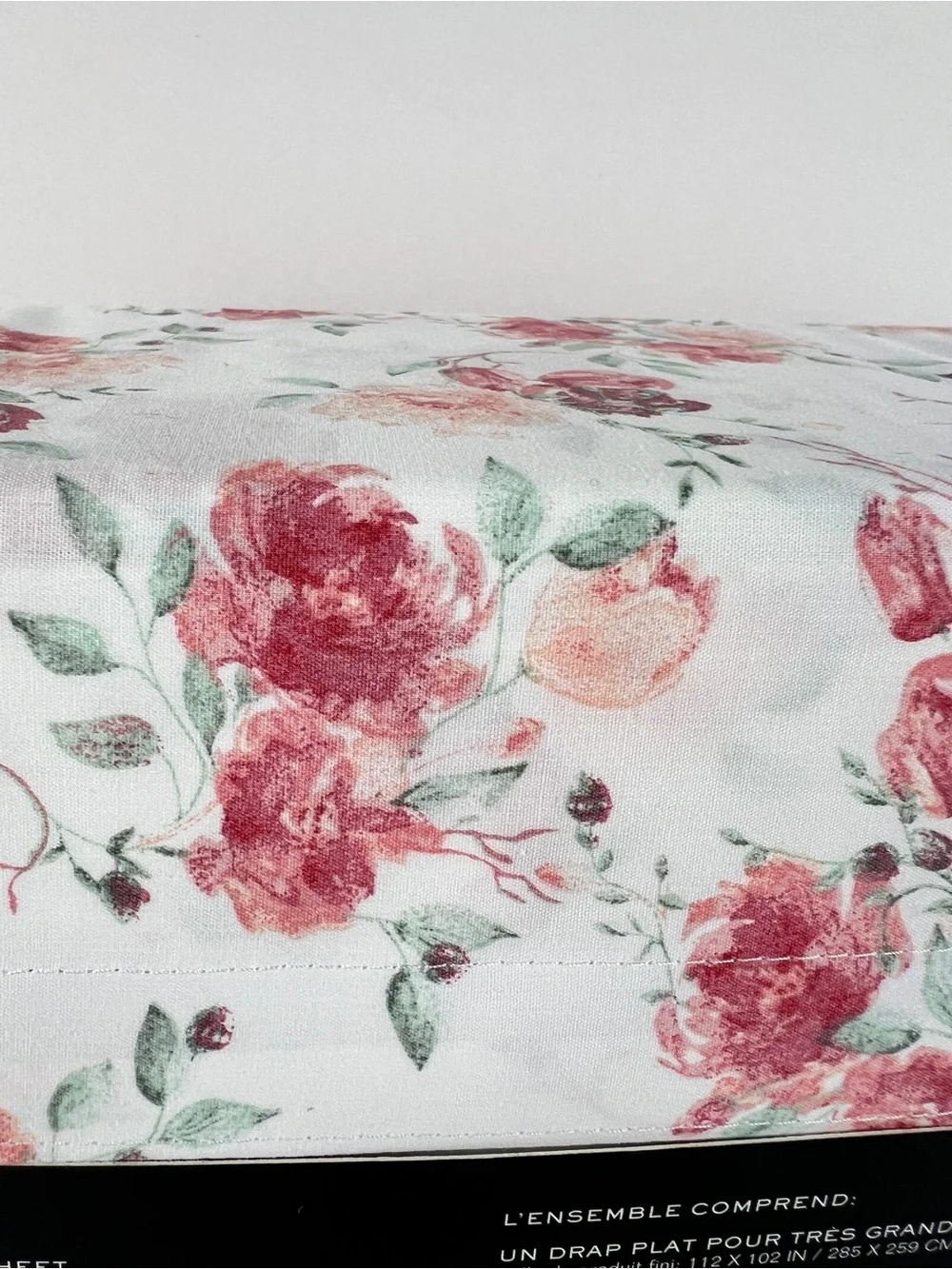 Ralph Lauren King Sheet Set Rose Pink White Floral 100% Cotton 4 Pc Set NEW